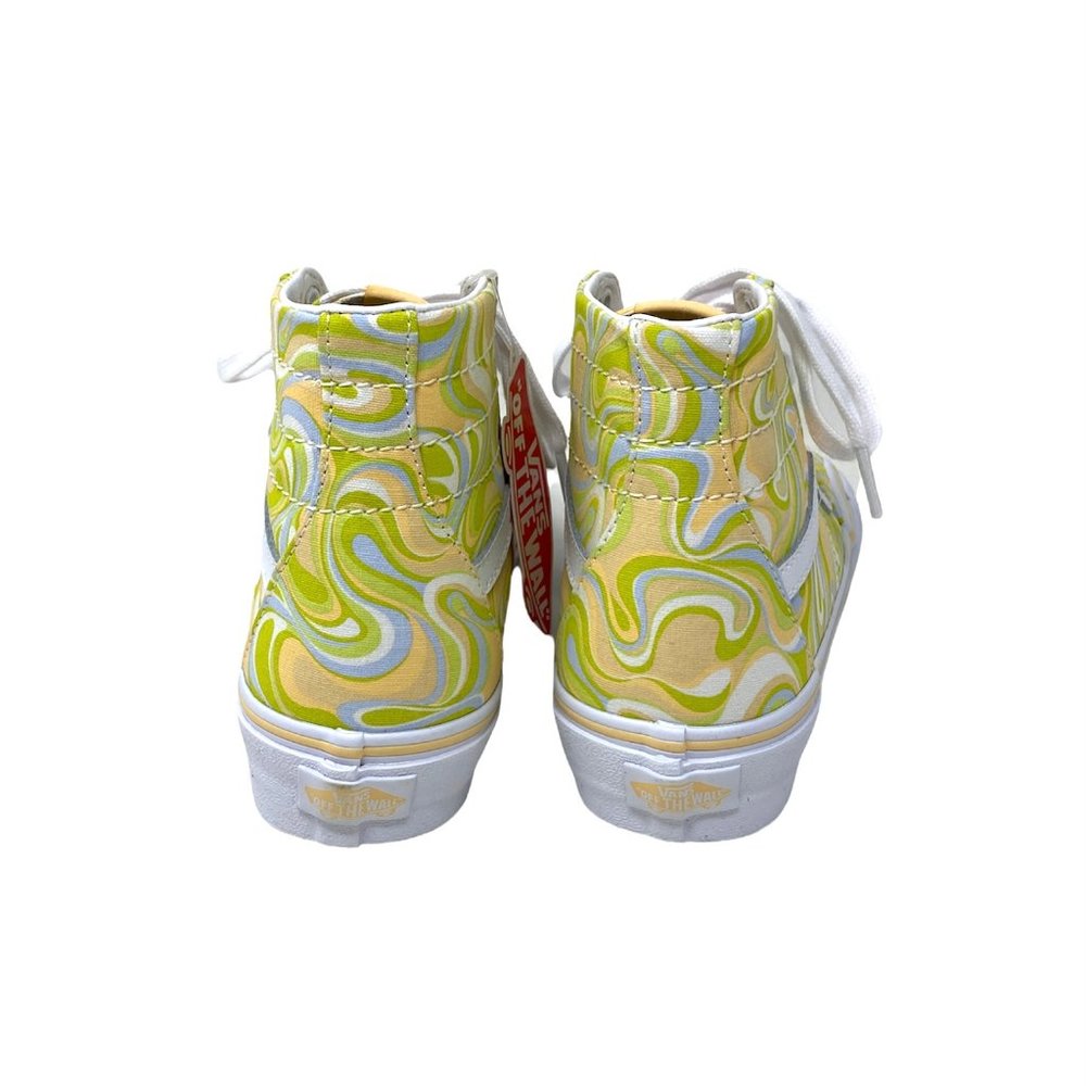 💖MEGA SALE💖VANS SK8-HI Tapered Swirl  Womens Lime Cream Yellow   VN0A4U16JLN - Picture 5 of 9